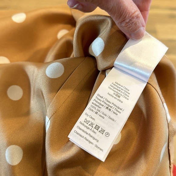 J. Crew Collection 100% Silk Polka Dot Button Up Blouse UNIQUE FIND! - Picture 5 of 5